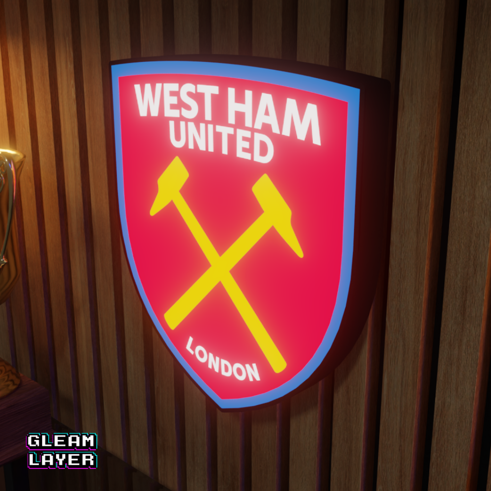West Ham United F.C. Logo Led RGB Wall Display Light Sign