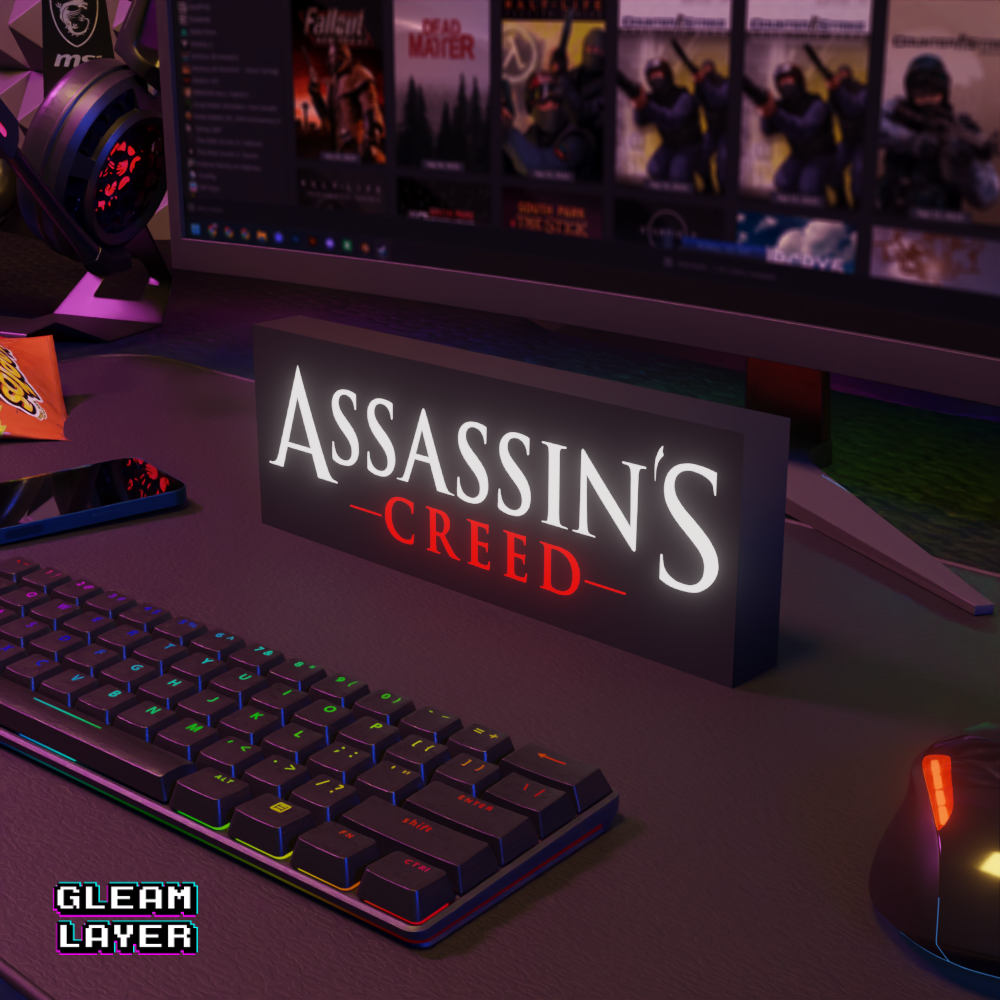 Assassin's Creed Led Gaming Lightbox RGB Light Sign