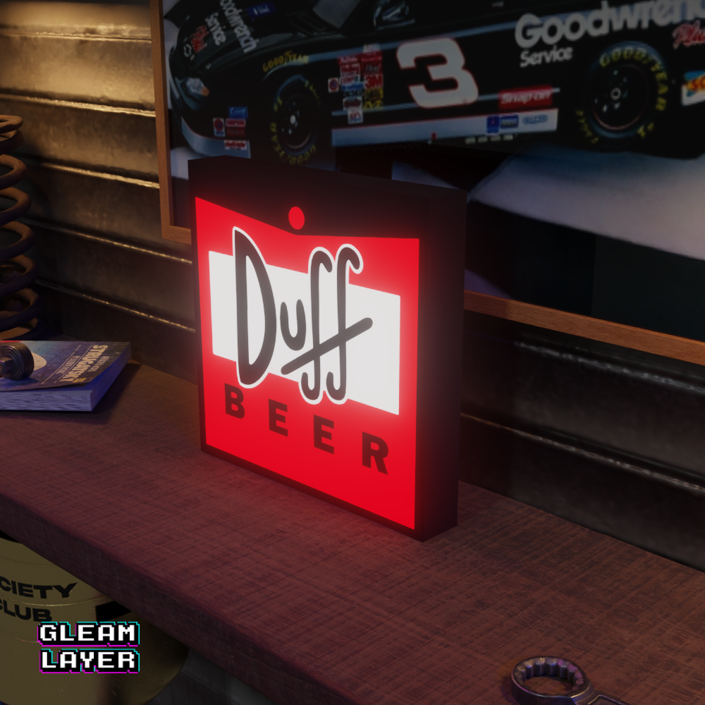 Duff Beer Led Light up bar wall sign Bar Pub Man Cave Garage Lamp