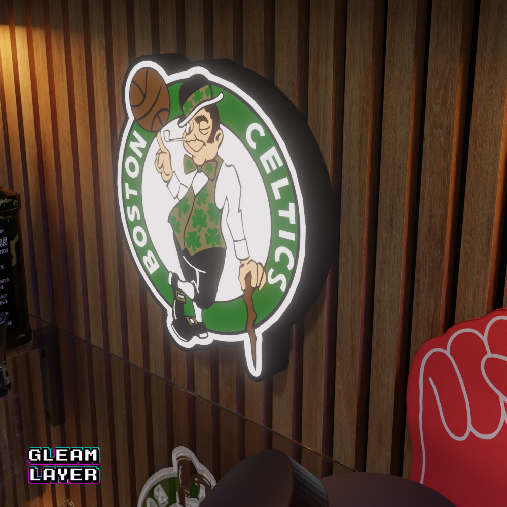 Boston Celtics Led Light Box NBA Sports Bar Light Display Wall Sign