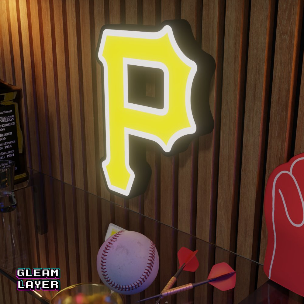 Pittsburgh Pirates Led Light Box MLB Sports Bar Major League Baseball Wall Sign