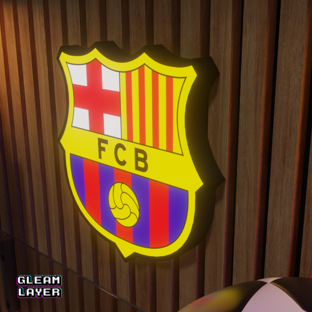 Barcelona FC Logo Led RGB Wall Display Light Sign