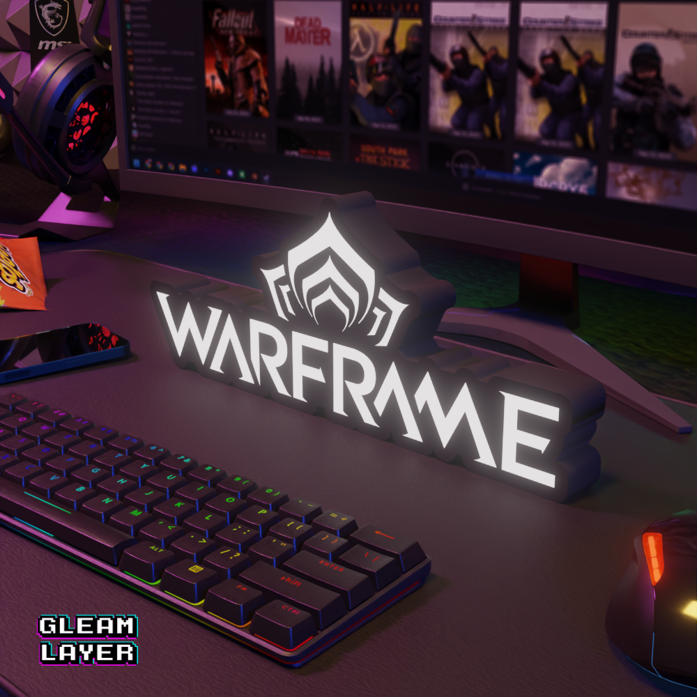 Warframe Led Gaming Light Sign