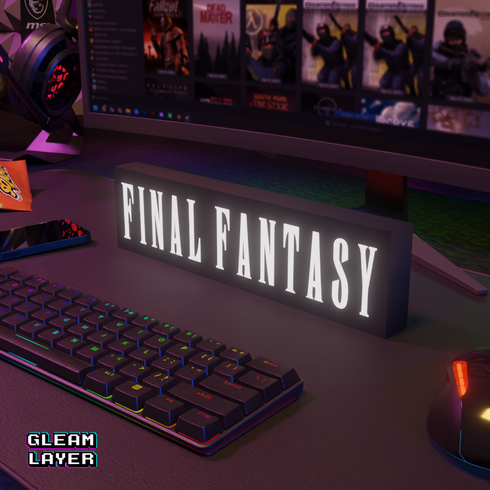 Final Fantasy Led Gaming RGB Light Sign