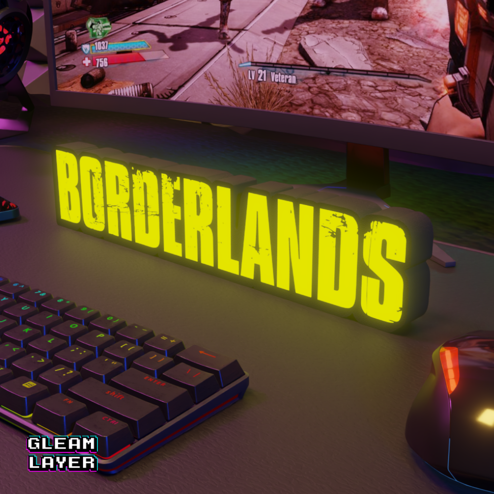 Borderlands Gaming Lightbox Led Light Sign
