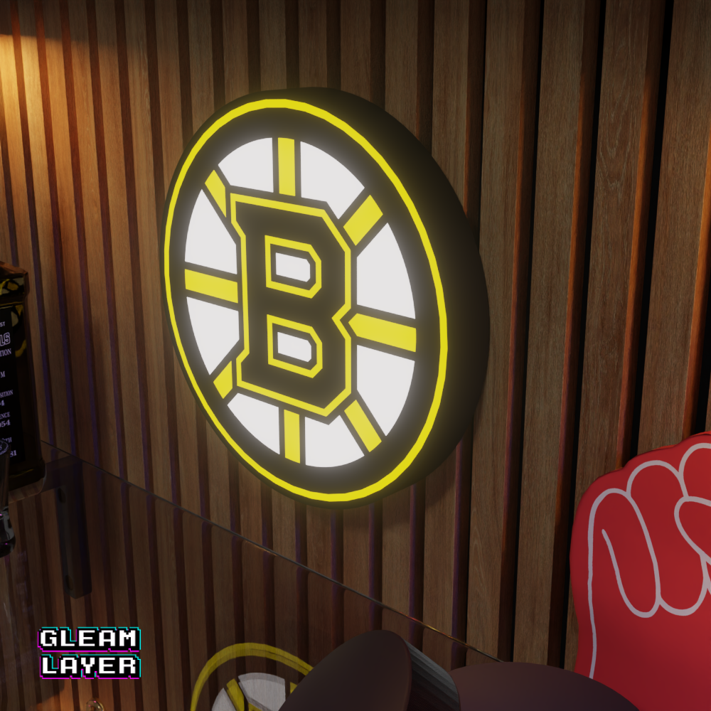 Boston Bruins Led Light Box NHL Sports Bar Light Display Wall Sign