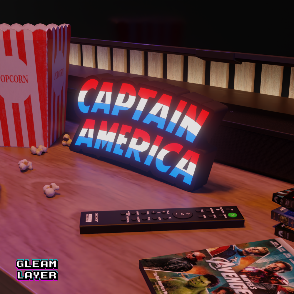 Captain America Led Light Sign