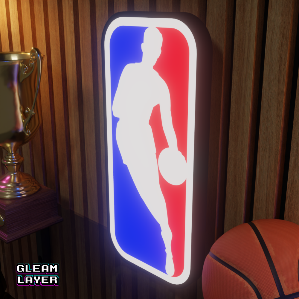 NBA Logo Basketball League Led Light Sign