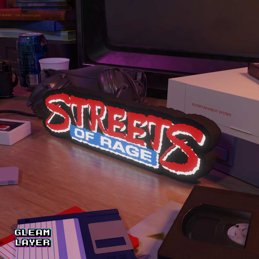 Streets of Rage Led Retro Gaming Light Sign