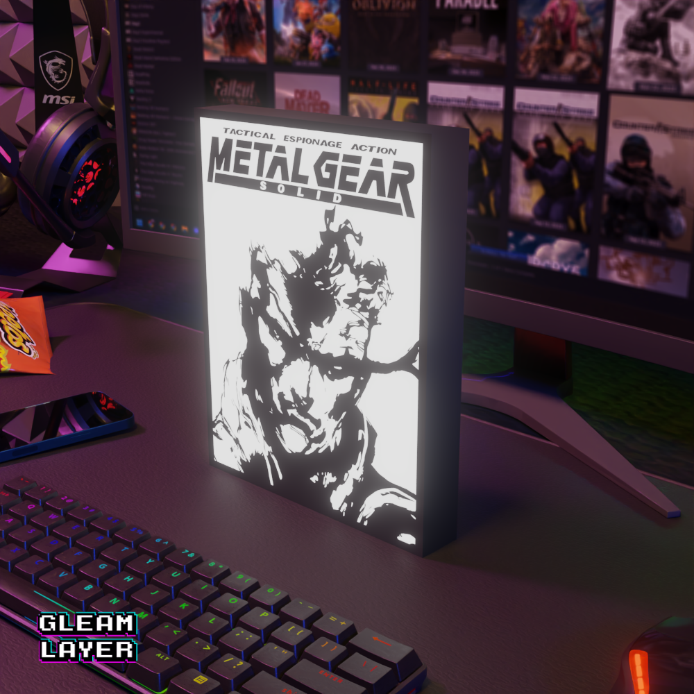 Metal Gear Solid Snake Led Gaming RGB Light Sign