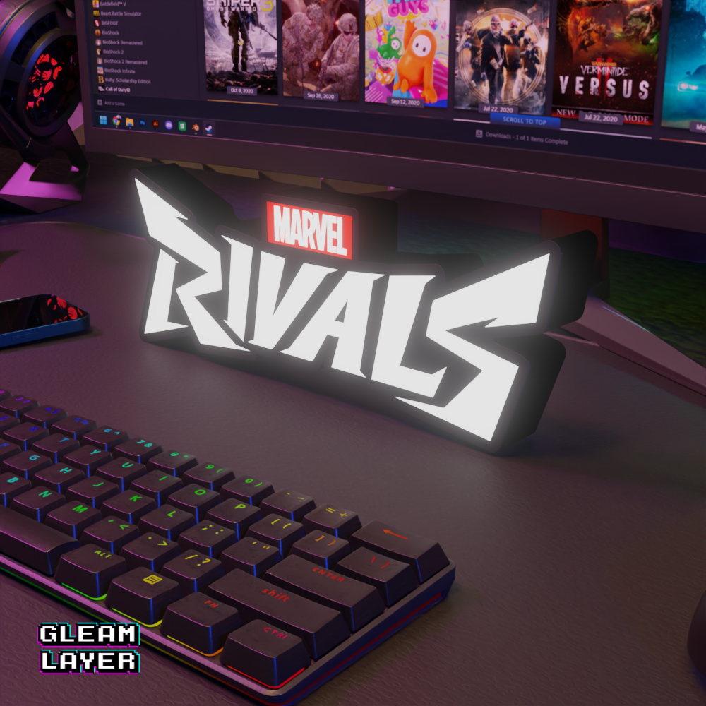 Marvel Rivals Led Gaming Lightbox Rgb Light Sign