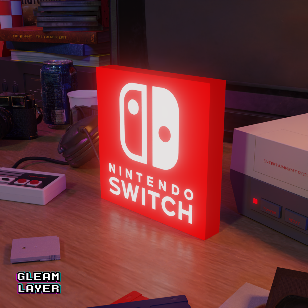 Nintendo Switch Led Gaming Lightbox Rgb Light Sign