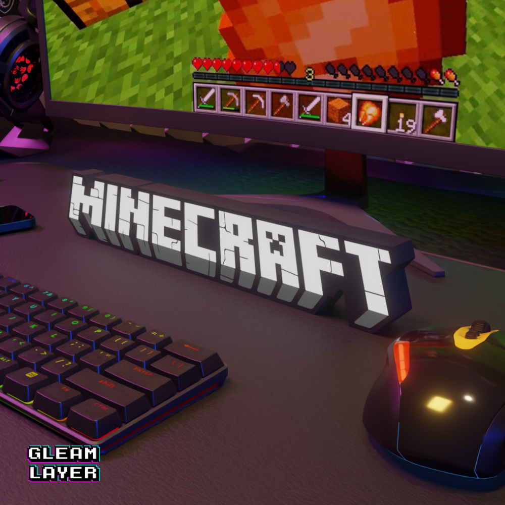 Minecraft Led Gaming Light Sign
