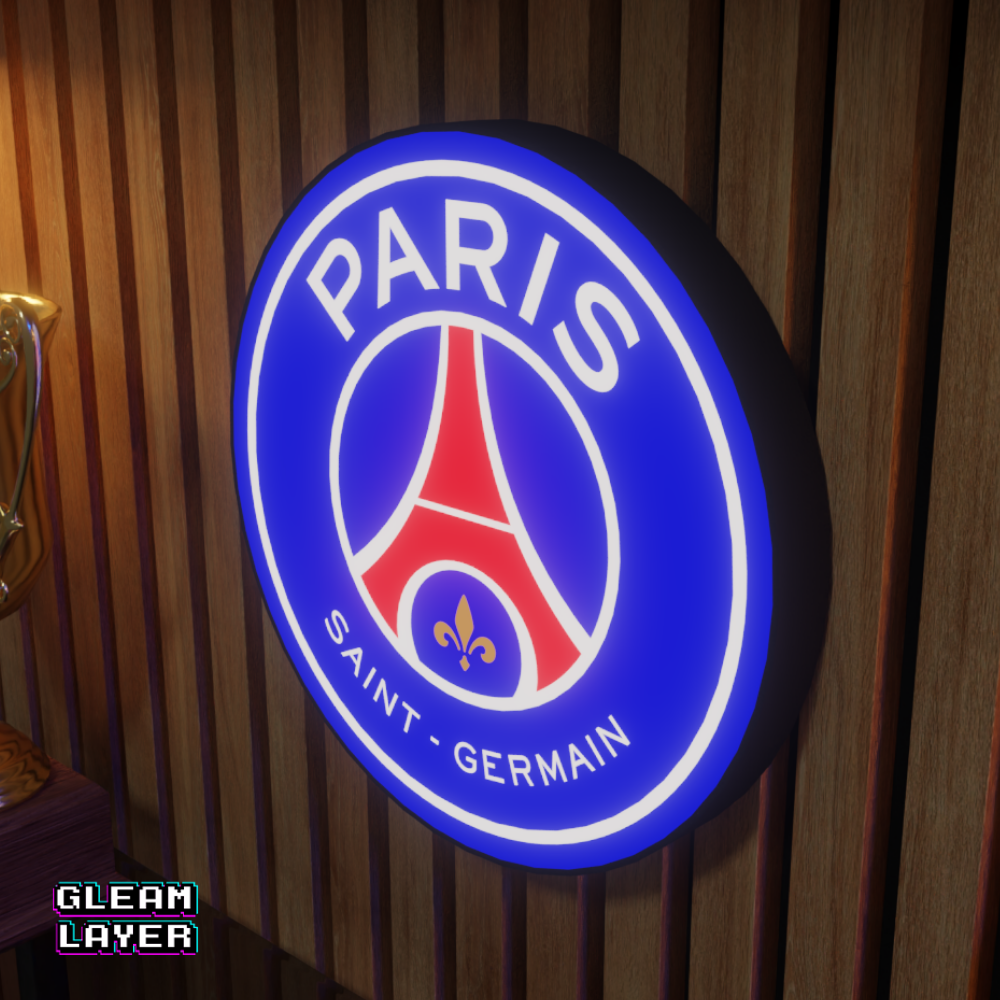 Paris Saint-Germain FC Logo Led RGB Wall Display Light Sign