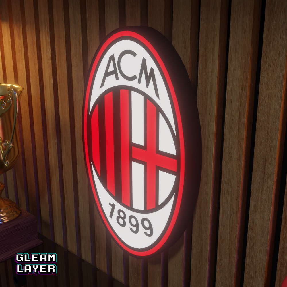 AC Milan Logo Led RGB Wall Display Light Sign