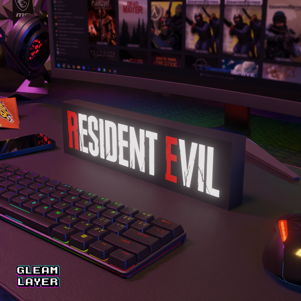 Resident Evil Led Gaming RGB Light Sign