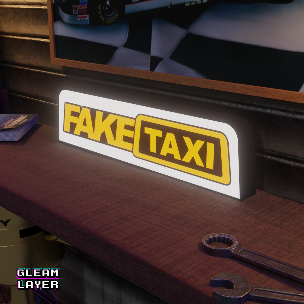 Fake Taxi Led Light RGB Sign