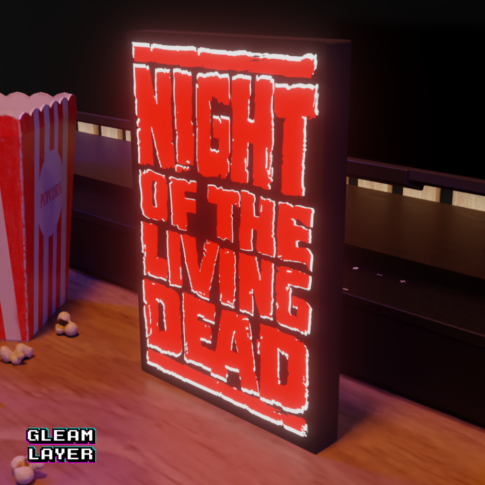 Night of the Living Dead Movie Led Light Sign
