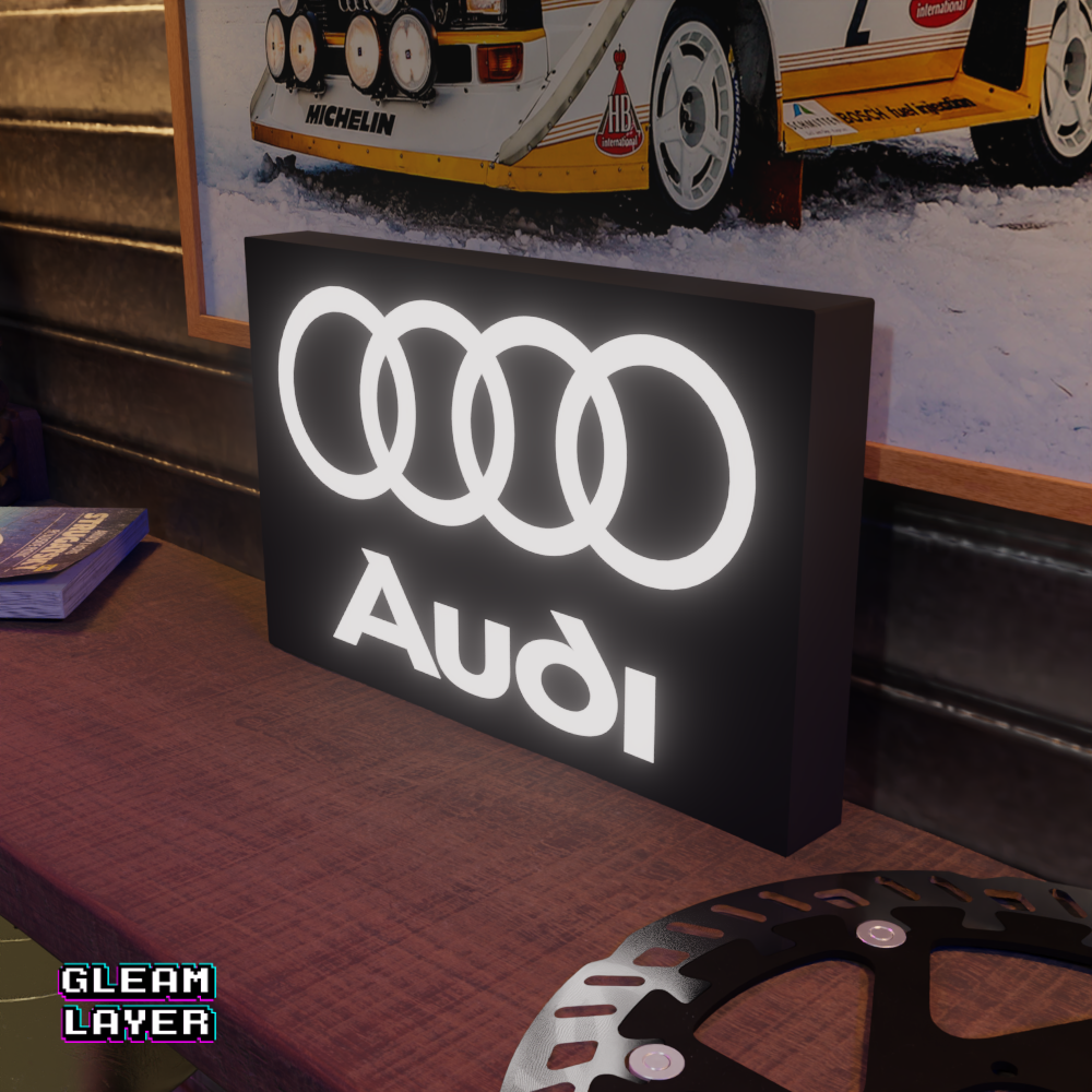 Audi Vintage Led Lightbox Rgb Light Sign