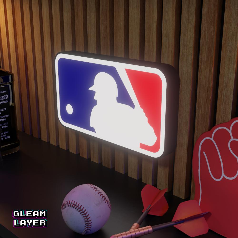 MLB Major League Baseball Led Light Logo Sign