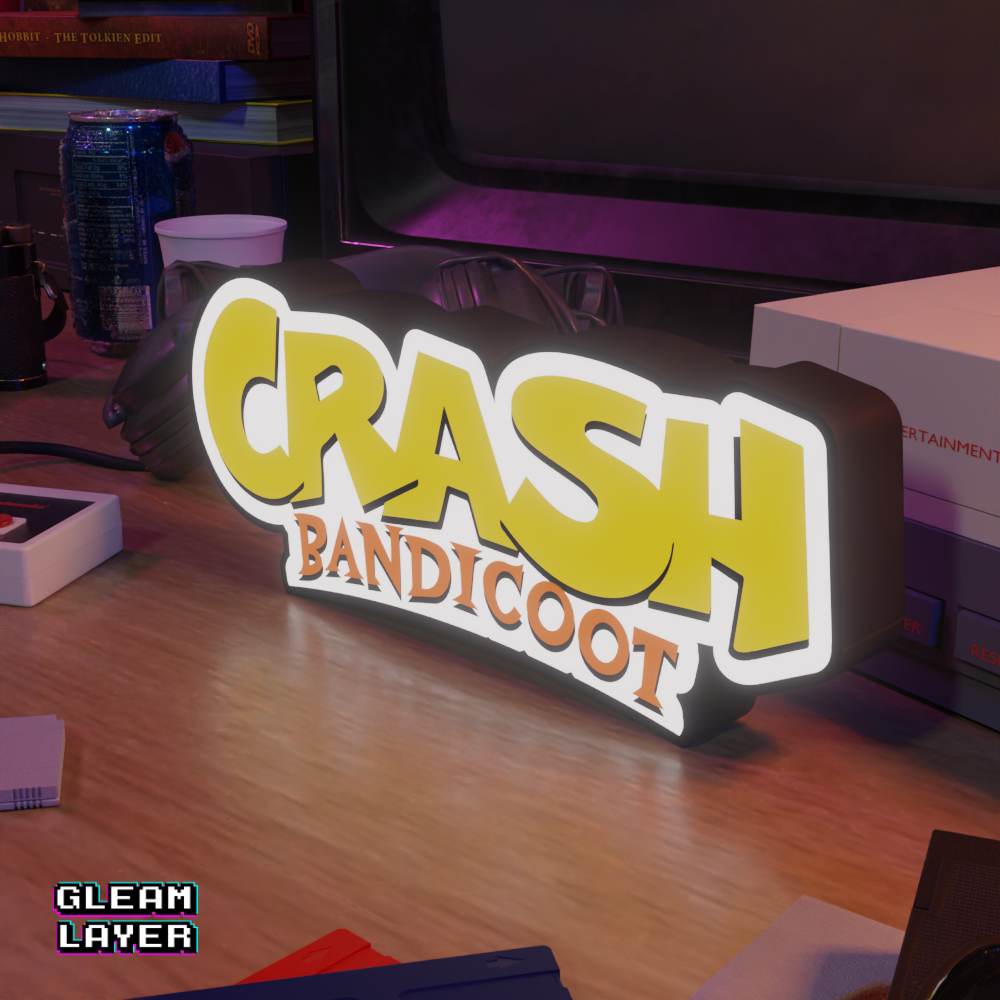 Crash Bandicoot Led Retro Gaming RGB Light Sign
