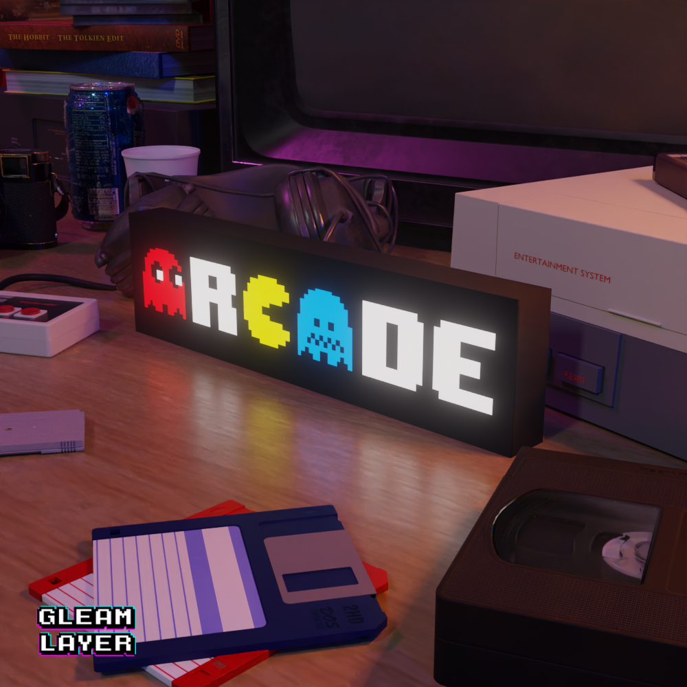 Arcade Retro Sign Led Lightbox RGB Lamp