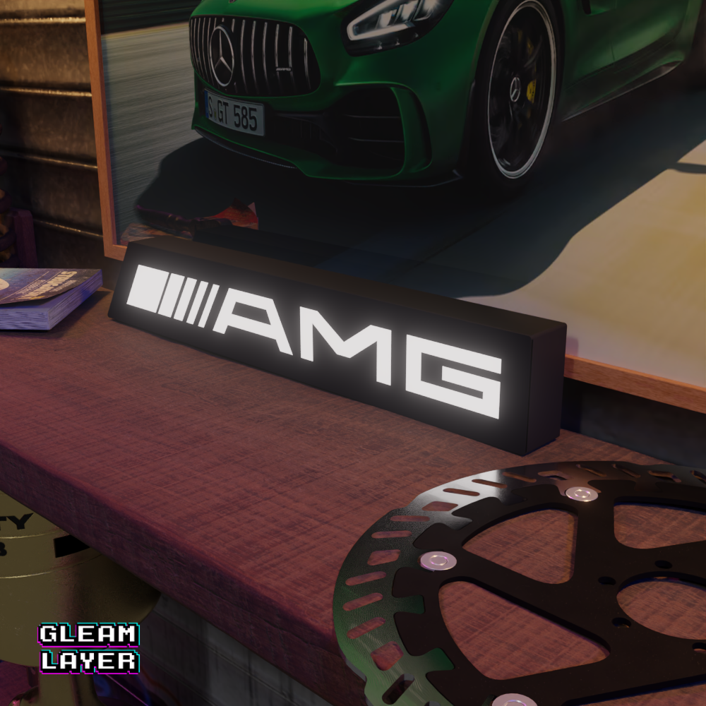 Mercedes AMG Led Lightbox Rgb Light Sign