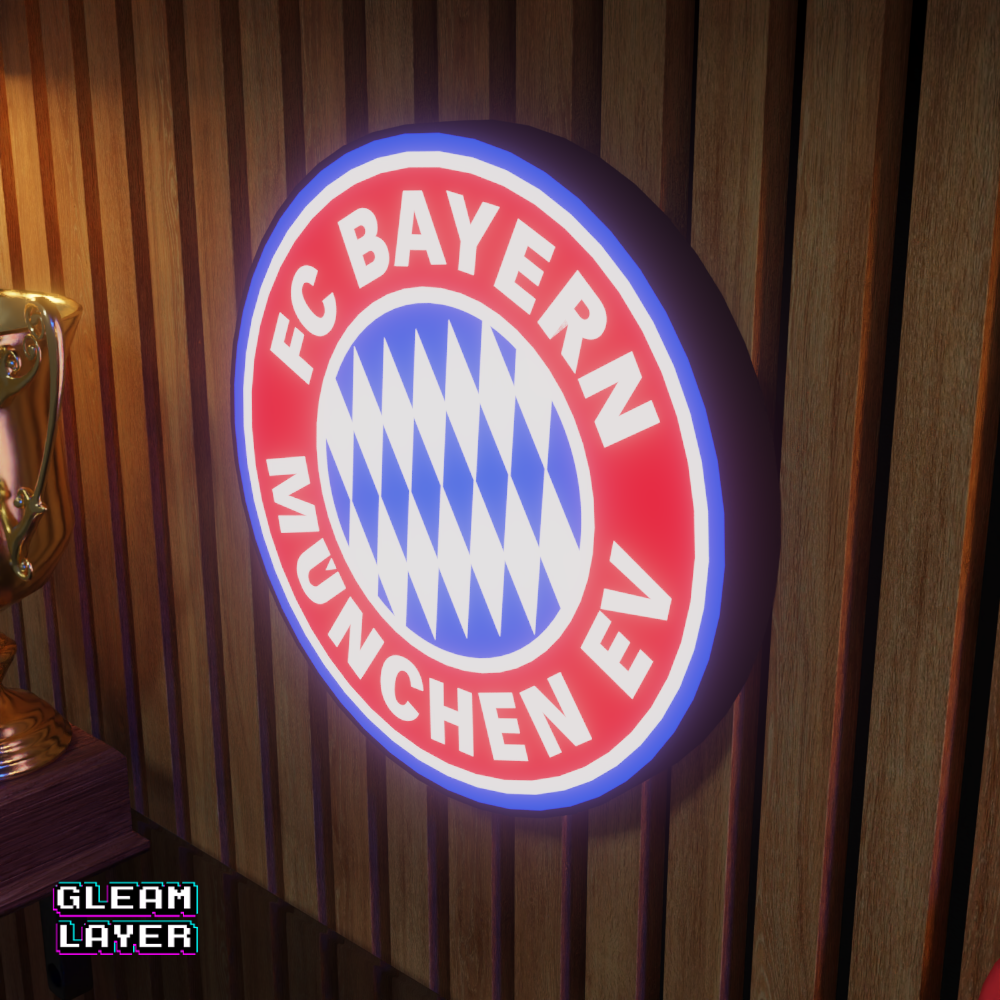 FC Bayern München Logo Led RGB Wall Display Light Sign