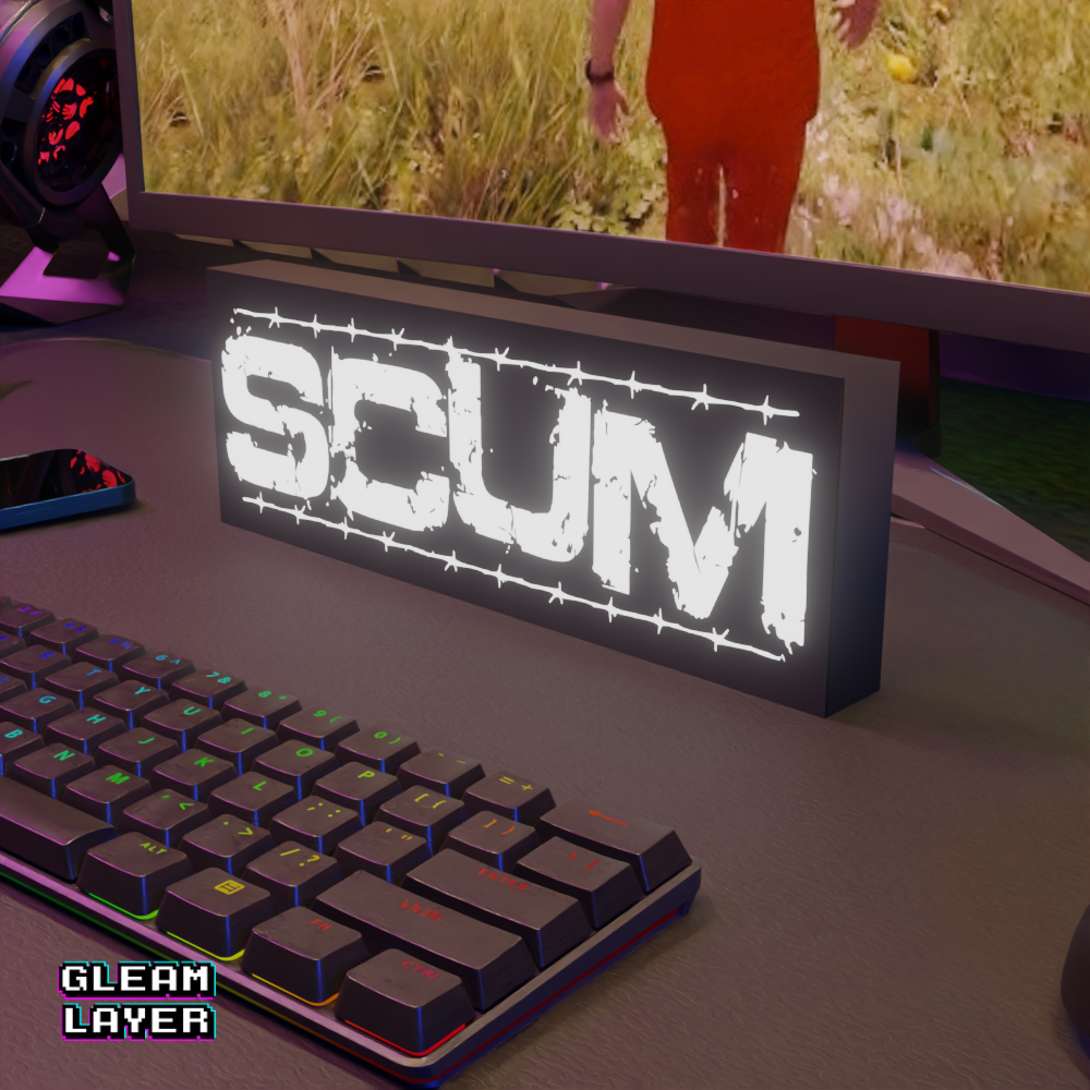 SCUM Placa Gaming Iluminada