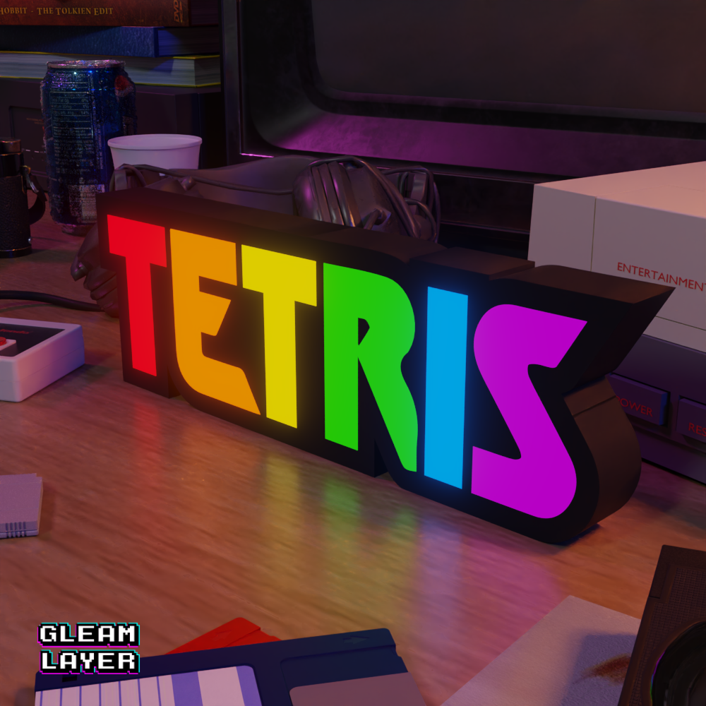 Tetris Arcade Logo Led Light Sign