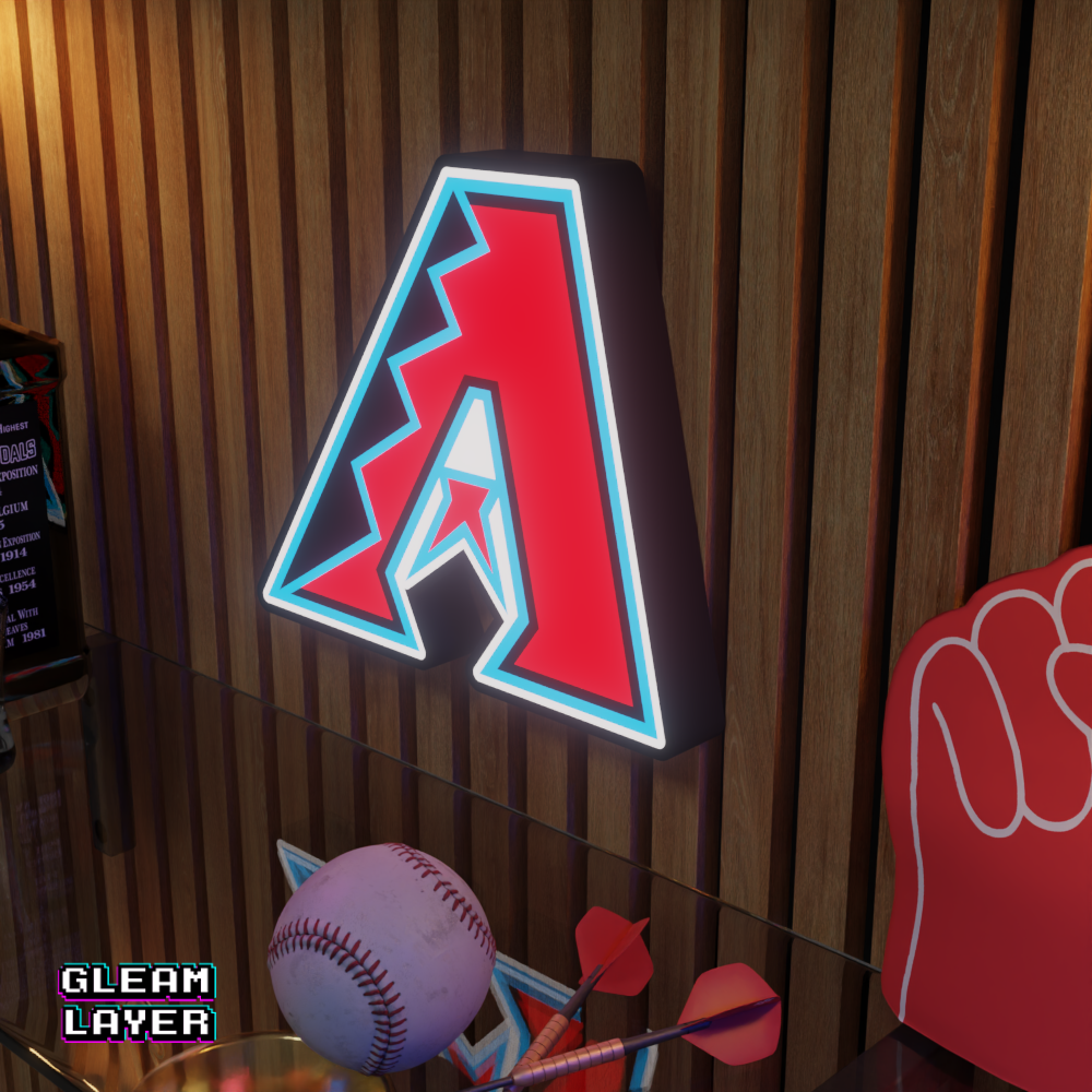 Arizona Diamondbacks LED Light Box MLB Sports Bar Major League Baseball Wall Sign