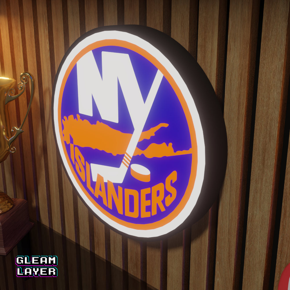 New York Islanders Led Light Box NHL Sports Bar Light Display Wall Sign