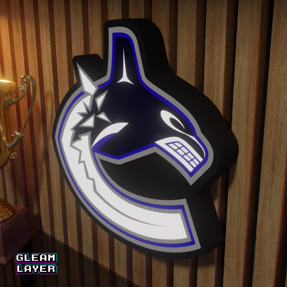 Vancouver Canucks Led Light Box NHL Sports Bar Light Display Wall Sign