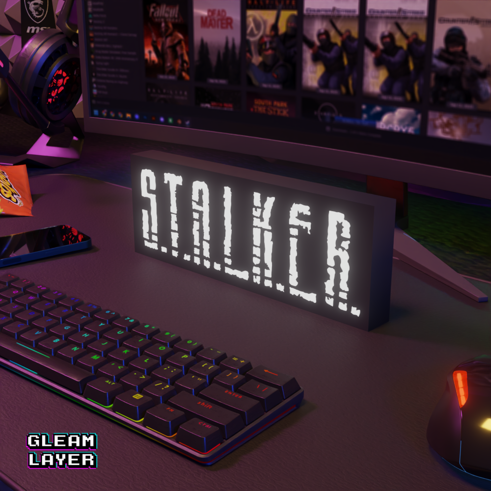 Stalker Led Gaming RGB Light Sign