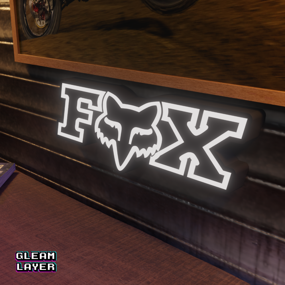 Fox Racing Logo Led RGB Light Sign