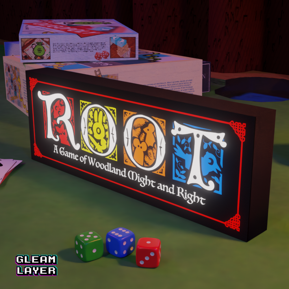 Root Brettspiel LED-Licht RGB-Zeichen