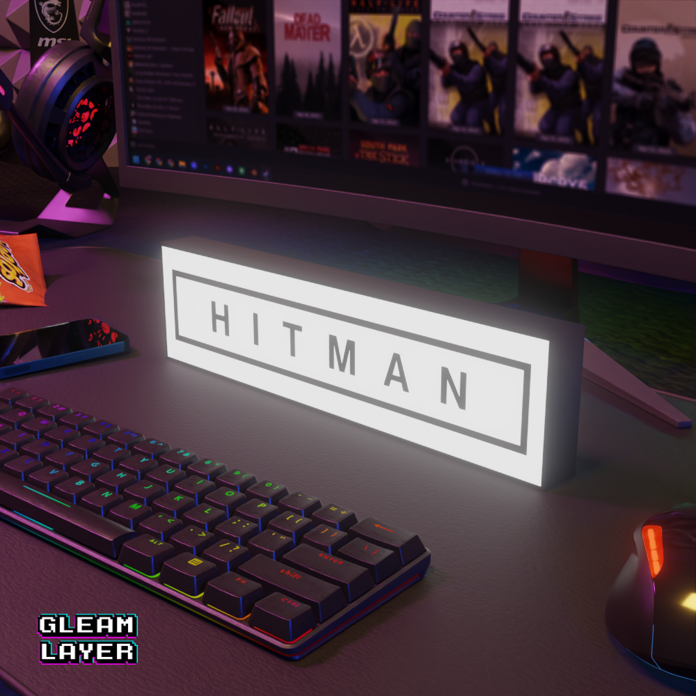 Hitman Led Gaming Light Sign
