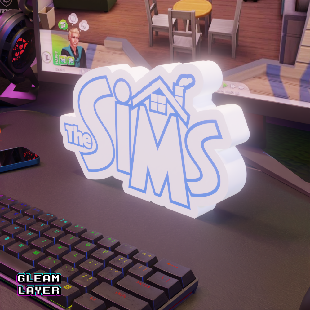 The Sims Led Gaming Lightbox Rgb Light Sign