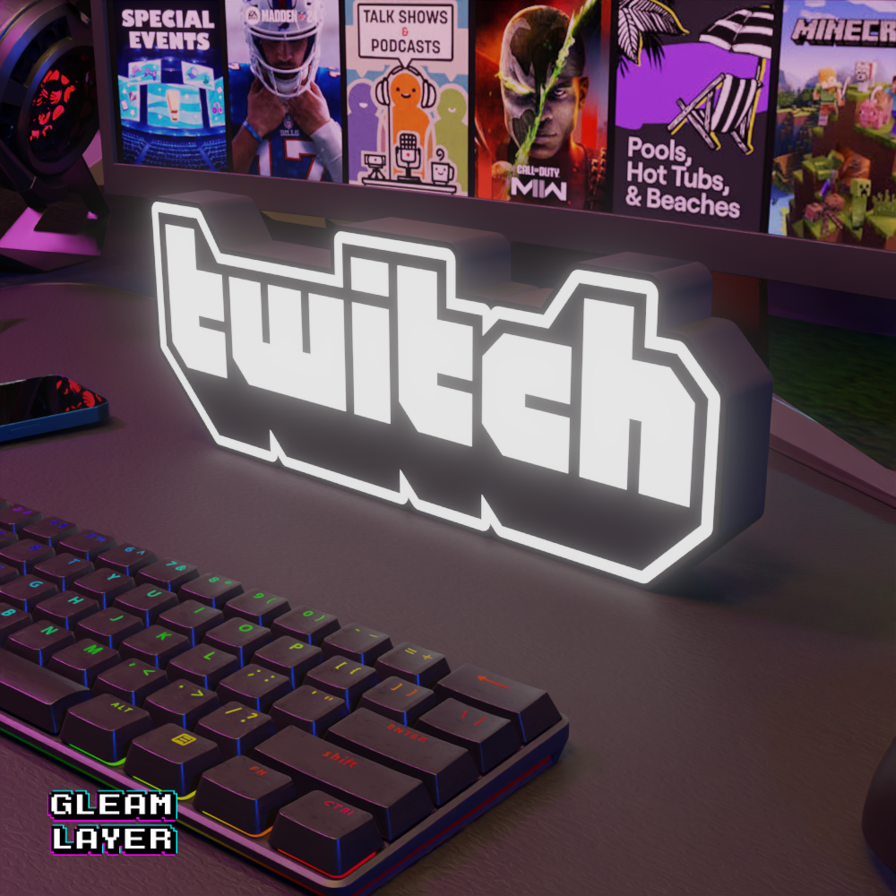 Twitch Logo Led Lightbox Rgb Light Sign