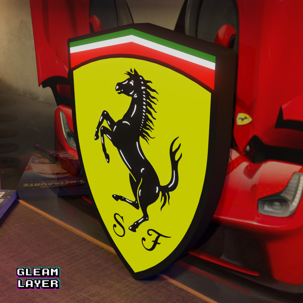 Ferrari Logo Wall Display Led RGB Light Sign