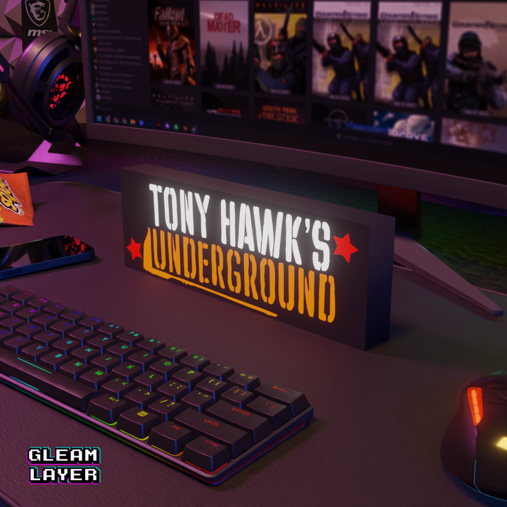 Tony Hawk's Underground Led Gaming Light Sign