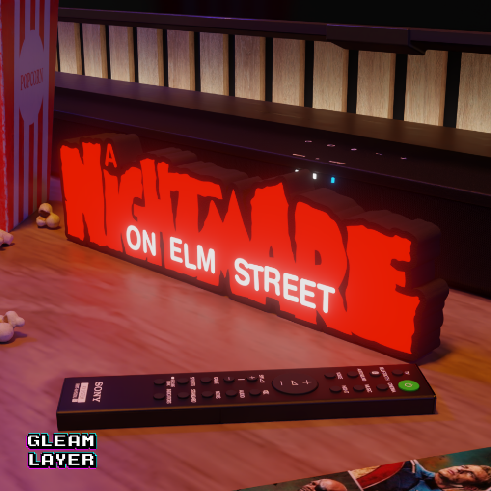 A Nightmare on Elm Street Horror Movie Led Light Sign