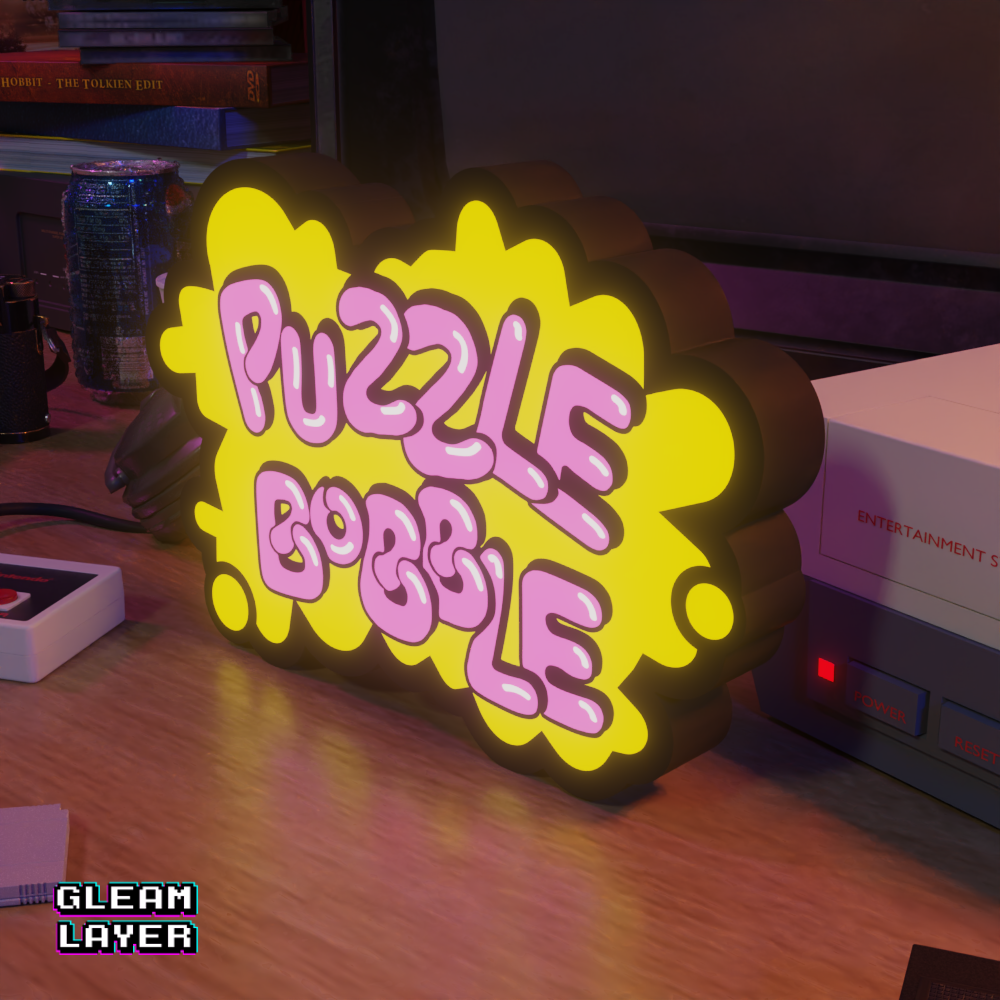 Puzzle Bobble Led Retro Gaming Light Sign