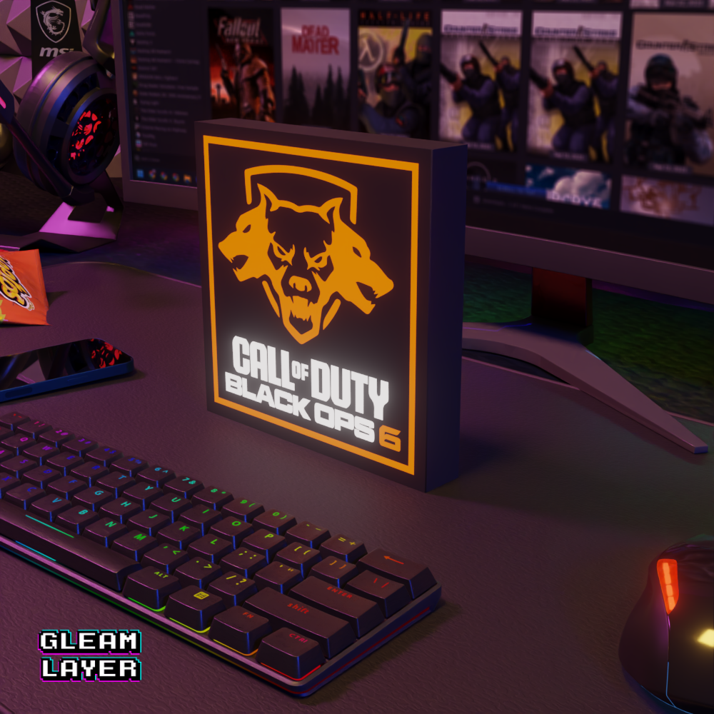 Call of Duty Black Ops 6 Symbol Led Lightbox Sign