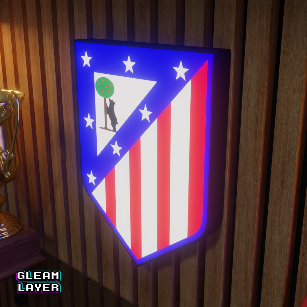 Atletico Madrid Logo Led RGB Wall Display Light Sign