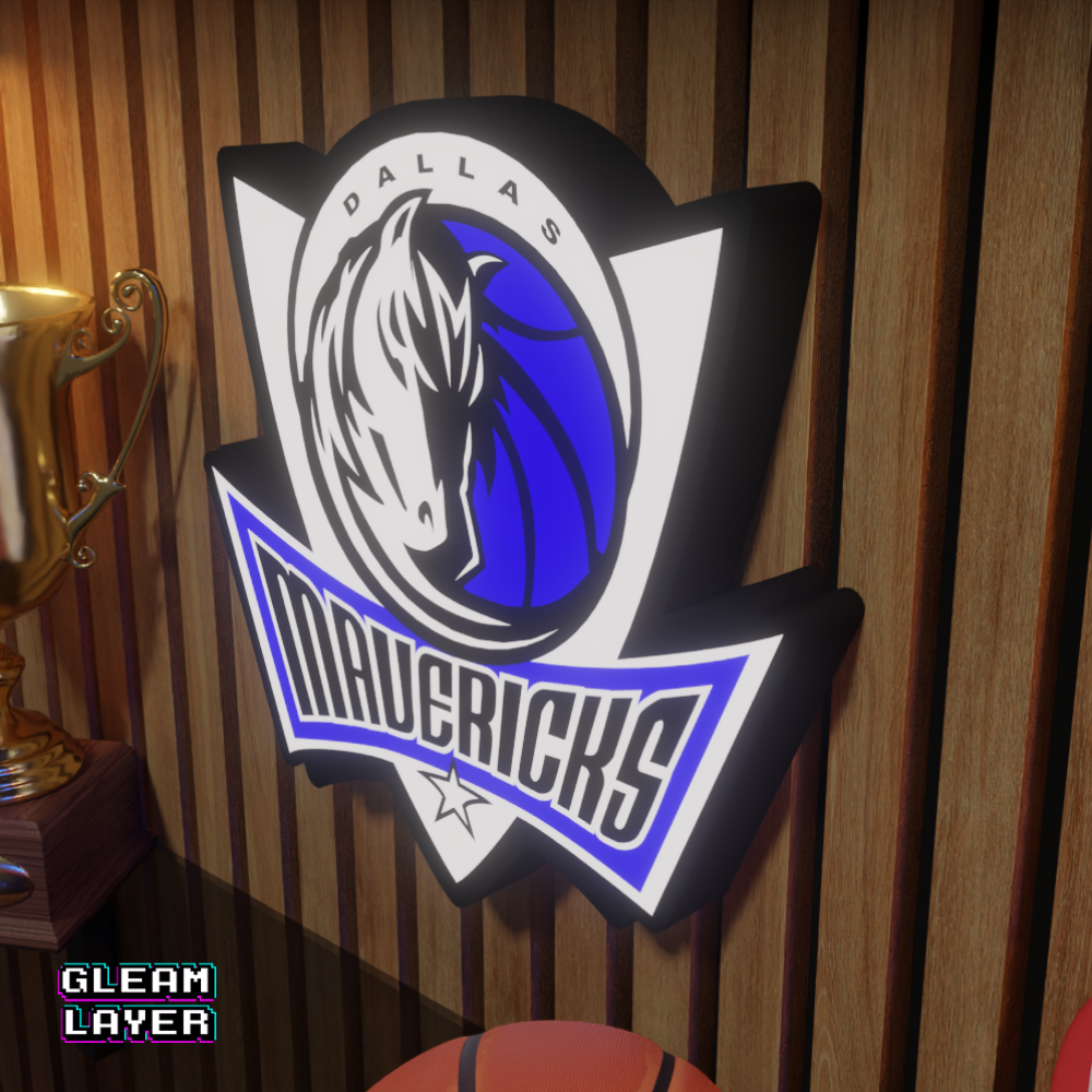 Dallas Mavericks Led Light Box NBA Sports Bar Light Display Wall Sign