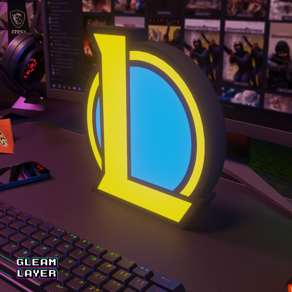 League of Legends Logo Led Gaming Light Sign