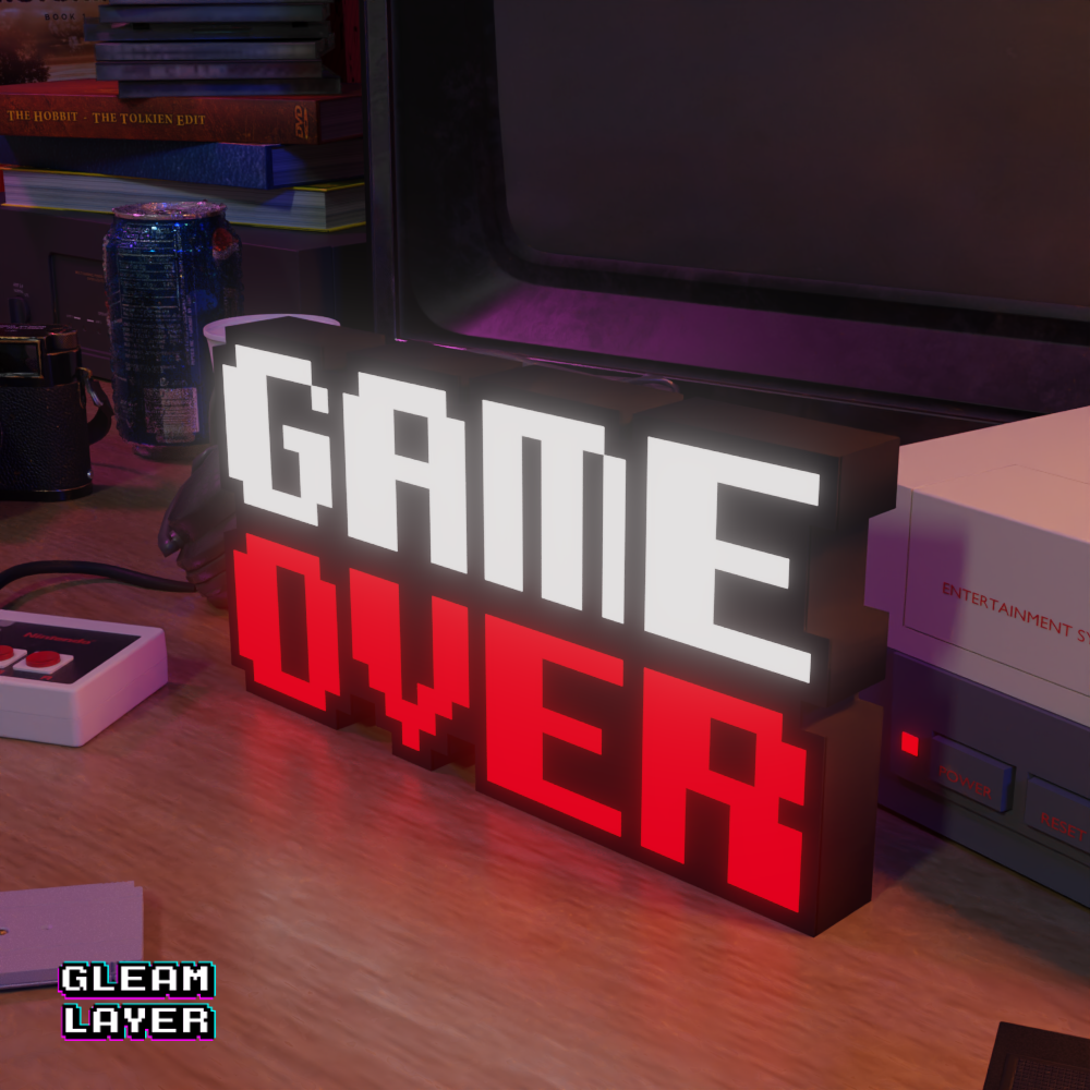 Game Over Led Retro Gaming Light Sign