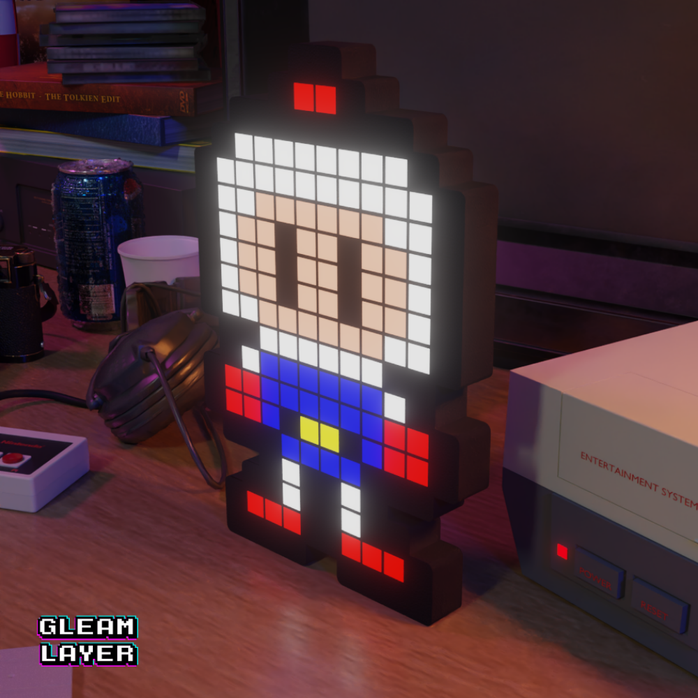 Bomberman 8-bit Pixel Led Lightbox Pixel Art Light