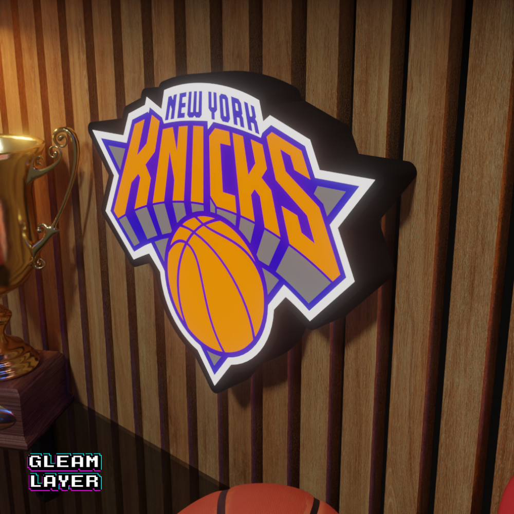 New York Knicks Led Light Box NBA Sports Bar Light Display Wall Sign
